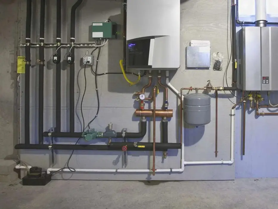 Basement water heater, valves and piping checked during a plumbing inspection